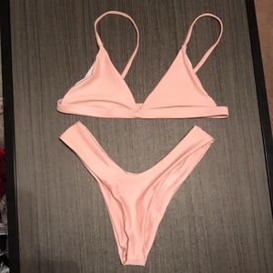 Simple light pink bikini